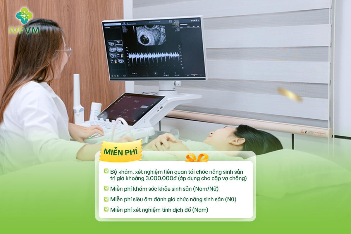 miễn phí bộ khám, xét nghiệm chức năng sinh sản